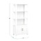 Martha Stewart Hutton Four Tier Shaker Style Bookcase with Storage Cabinet in White with Polished Brass Hardware ZG-053-WH-GLD-MS - alternate 9